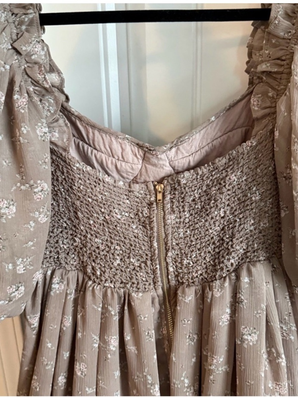 Worth Collective Harlow taupe floral maxi dress, size S - Picture 4 of 5